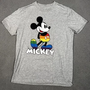 Walt Disney Rainbow Gay Pride LGBTQ+ Mickey Mouse Pride Heather Gray T-Shirt M - Picture 1 of 6