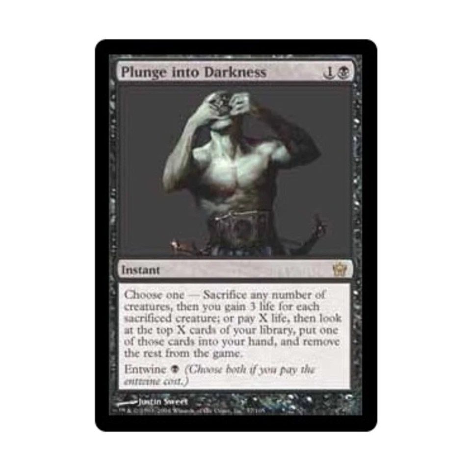 WOTC MtG Fifth Dawn Plunge into Darkness (R) VG - Image 1 of 1