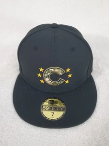 NEW ERA 59 FIFTY CHICAGO CUBS ARMED FORCES DAY FITTED HAT BLACK SZ 7 MENS NEW - Picture 1 of 9