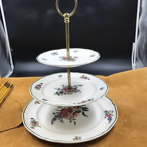 Villeroy & Boch 3 Stöckige Etagere Alt Straßburg Blumenmotiv Vintage - Bild 1 von 8