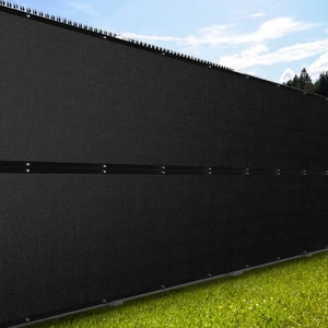 6'x50' Privacy Fence Cover Screen Fencing Mesh Shade Cover for Garden Yard Black - Bild 1 von 15