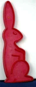 EUC Cute VINTAGE Tupperware RABBIT Bunny IMPRESSION Cookie Cutter EASTER Red - Picture 1 of 2