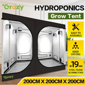GROZY 2x2x2M GROW TENT ROOM FOR HYDROPONICS INDOOR GROW SYSTEM LED LIGHTING KIT - Picture 1 of 9