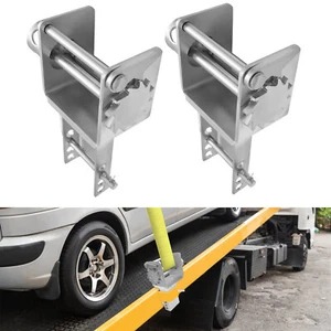 Paquete de 2 cabrestantes de bolsillo de estaca de remolque de alta resistencia para transporte seguro de carga - Imagen 1 de 19