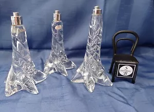 France Kristall 3 x Lampenfüsse Tischlampe ohne Fassung - Picture 1 of 4