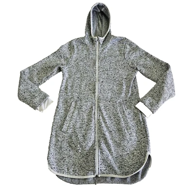 Sudadera con Capucha Kyodan Freedom Trail Para Mujer Talla M Gris Jaspeado Longline Cremallera Foto 1 de 4