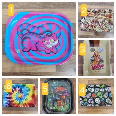 ROLLING TRAYS MULTI Colours Designs Fast Dispatch  RAW - Image 1 of 2