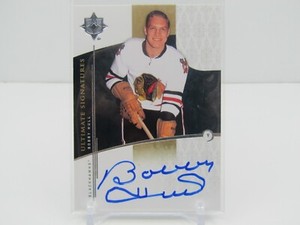 BOBBY HULL 2009-10 UD ULTIMATE COLLECTION AUTOGRAPH AUTO- BLACKHAWKS!!