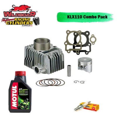 Kawasaki KLX110 KLX 110 Piston Cylinder Rings Gaskets Oil Spark Plug Pack - image 1 of 2