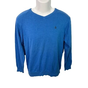 Volcom Corpo Class Sweater Mens XL Blue Preppy School Classiccore Academia y2k - Picture 1 of 9