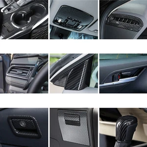 Interior Carbon Fiber Pattern ABS Console Molding Cover For Toyota Camry 2018-up - Picture 1 of 31