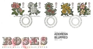 Reino Unido FDC Rosas Ornamentadas Royal Mail Primer Día Cubierta, Oficina Filatélica, 16.7.1991 - Imagen 1 de 1