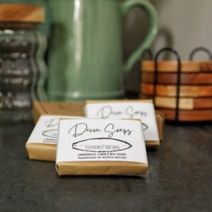 Handmade guest sized soap bars X3. Made in Devon. Palm oil free, vegan soap bars