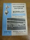 13/08/1969 Tottenham Hotspur v Burnley  (Foxing To Covers). For UK orders shippi