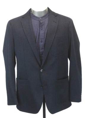 Chaqueta blazer azul marino espiga Hart Schaffner Marx traje deportivo abrigo franela grande Foto 1 de 4