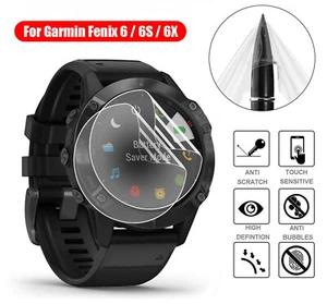 2 x Hydrogel Film Cover HD Clear Screen Protector For Garmin Fenix 8 7 6 5 - Picture 1 of 11