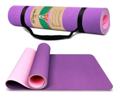  Estera de yoga Dralegend TPE: púrpura/rosa clásica 1/4 pulgada  Foto 1 de 4