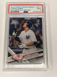 Aaron Judge 2017 2018 Topps Transcendent VIP Party PSA 9 Rookie Card 2017 /87 - Picture 1 of 2