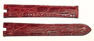 Auténticas bandas de cuero de cocodrilo Cartier Bordeaux 16 mm x 14 mm 5hsdac26 - Imagen 1 de 4
