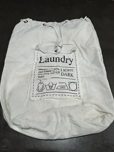 Canvas Laundry Bag Washable Duffel Drawstring backpack Adjustable 24x20” *read* - Picture 1 of 8
