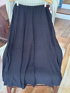 NWT. Fresh Produce Women’s Long Maxi Skirt in Godot Style in Solid  Black   (L) - Picture 1 of 3