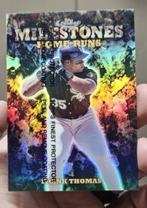 1999 Topps Finest Frank Thomas Milestones Home Runs /500 #M18 Read