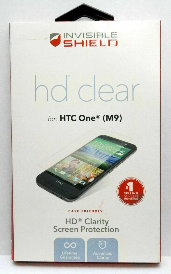 NEW Zagg InvisibleShield HD Clear Screen Protector for HTC One M9 Case Friendly - Image 1 of 2