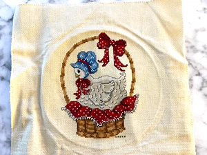 Chicken In Basket Cross Stitch 12"X12" - Picture 1 of 1