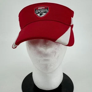 ESPN Wide World of Sports Complex MENS Red White Adjustable Strapback Visor - Picture 1 of 24