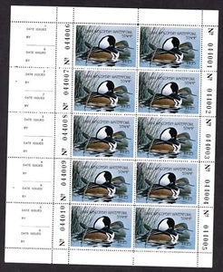 US 1980-1984 WISCONSIN STATE DUCK HUNTING STAMPS FOUR FULL SHEETS & TWO BLOCKS - Picture 1 of 6