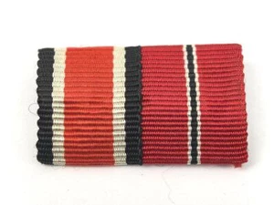 2er Bandspange, Eisernes Kreuz 2. Klasse und Ostmedaille, Breite 30mm - Picture 1 of 3