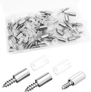 Shelf Pegs Pins 50 PCS Support with Anti-Slip Clear Sleeve - Picture 1 of 8
