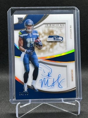 DK Metcalf 2019 Panini Immaculate RC Shadowbox Signatures Auto 84/99 Card #RSDDK - Image 1 of 2