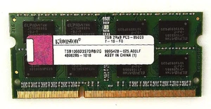 Kingston 🔧 2GB DDR3-1066 PC3-8500S SO-DIMM Laptop Memory 🟥 ☆ - Picture 1 of 2