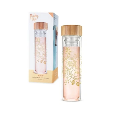 Blair旅行滤芯马克杯双壁玻璃不锈钢滤水器16盎司 — 第 1/4 张图片