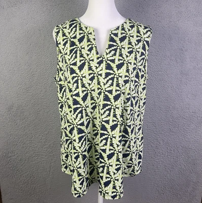 Top Lulu B para mujer grande estampado multicolor sin mangas cuello en V rendimiento activo Foto 1 de 4