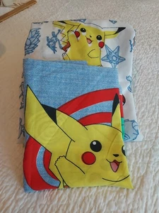 Pokemon Twin Fitted Sheet Plus Pillowcase Vintage GUC good elastic no top sheet - Picture 1 of 10