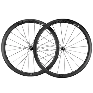 SUPERTEAM Carbon Road Bike Wheelset 40mm Tubeless Ready Rim 25mm CX-Ray Spoke - Picture 1 of 8