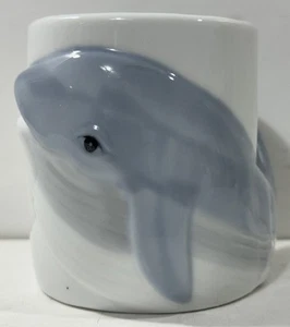 Vintage Henriksen Imports 3D Whale Tail Handle Tea Coffee Mug Cup Nautical Beach - Picture 1 of 6
