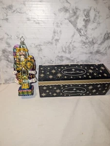 VINTAGE CHRISTOPHER RADKO SIR CRACKSALOT NUTCRACKER GLASS ORNAMENT 7.5" W/ BOX - Picture 1 of 13