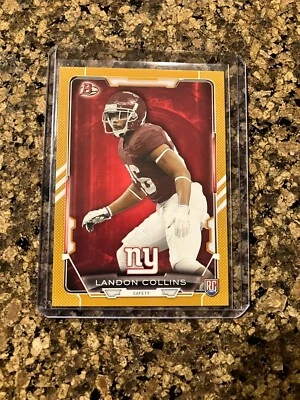 2015 Bowman #38 Landon Collins Rookie Yellow /399 Giants - Image 1 of 2