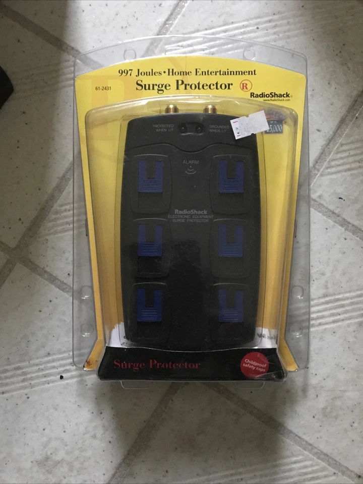 Radio Shack Surge Protector SINGLE OUTLET 61-2431 997Joules Home Entertainment - Image 1 of 1