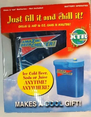 Amazin Enfriador de Cerveza Enfriador Lata de Soda Cubo de Hielo Portátil Funciona con Batería 2002  Foto 1 de 3
