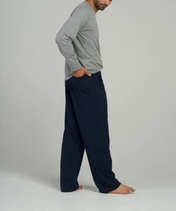 Lapasa Herren weicher Strick Pyjama Set grau Oberteil + marineblaue Hose UVP-29,99€ UK Small - Bild 1 von 12