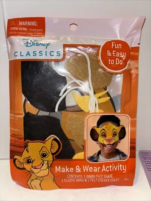 NEW Disney Classics Lion King Make & Wear Simba Mask Halloween - Image 1 of 2