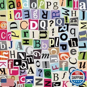 200pcs Letter A-Z and Number 0-9 Sticker for Kids, Waterproof Vinyl Alphabet - Picture 1 of 5
