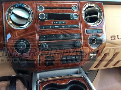 2013 2014 2015 2016 FORD F-250 F-350 SUPER DUTY INTERIOR WOOD DASH TRIM KIT SET - Image 1 of 4