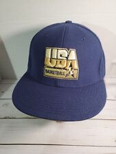 Vintage NIKE USA Basketball 1992 Dream Team Fitted Hat Cap Blue Gold ~ 7 1/2