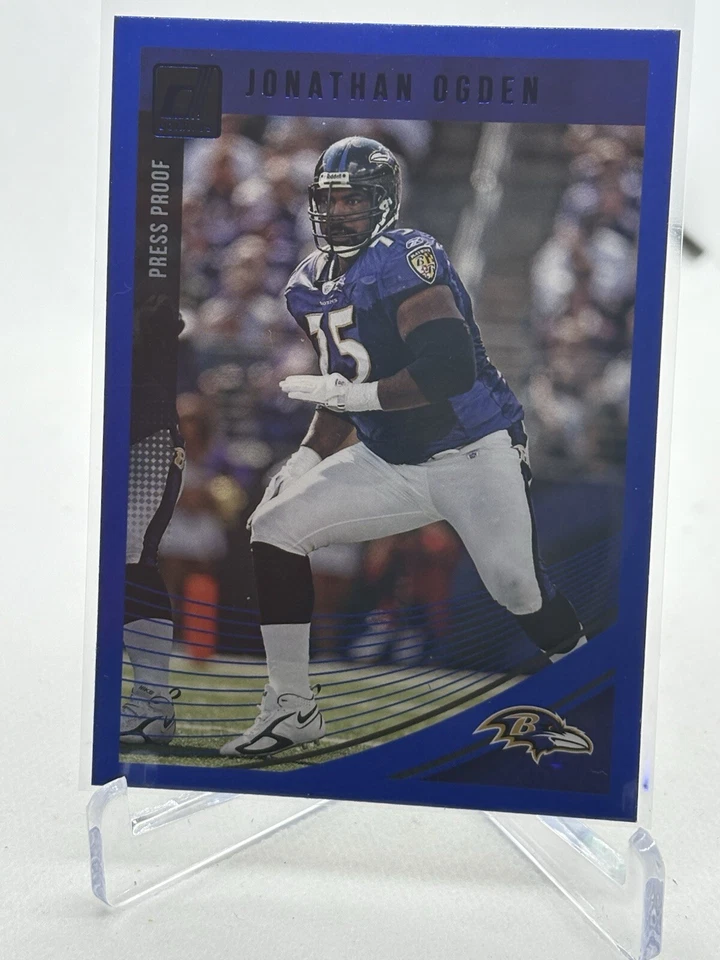 2018 Donruss Jonathan Ogden Blue Press Proof Ravens HOF UCLA Football - Image 1 of 1