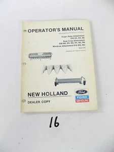 New Holland 939 A3 A4 A6 N3 R3 N4 R4 N5 N6 919 W3 W4 Auger Row Windrow Manual 89 - Picture 1 of 1